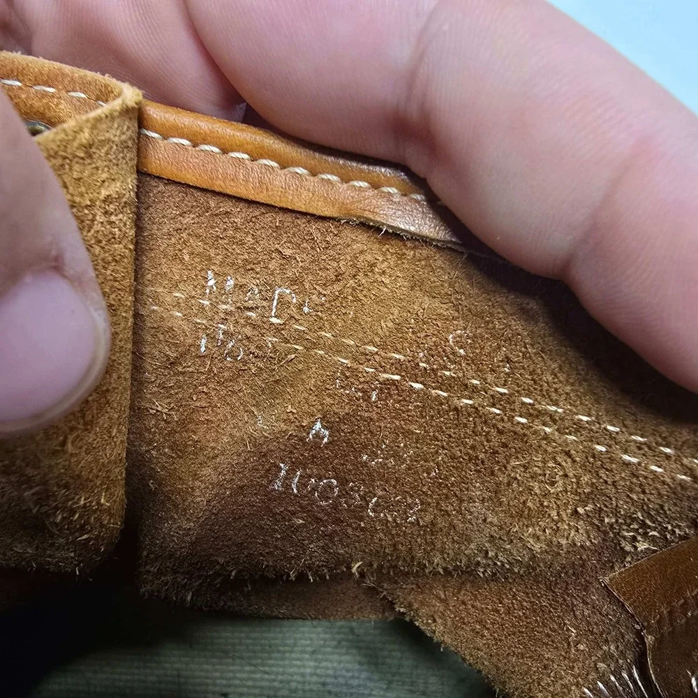 LL Bean Boots Mens 8 M Tan Brown 8 Inch Duck Boots Waterproof Leather Rain Snow